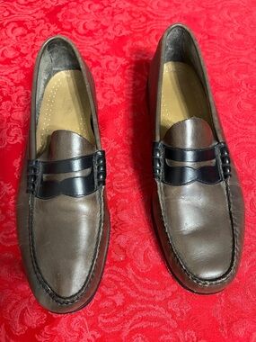 G.H. Bass Weejuns Brown Black Penny Loafers Men 10.5 D Leather Slip On